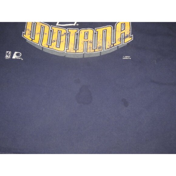 Vintage Indiana Pacers Logo Athletic THRASHED T-Shirt Men's XL Made in USA - Picture 7 of 10